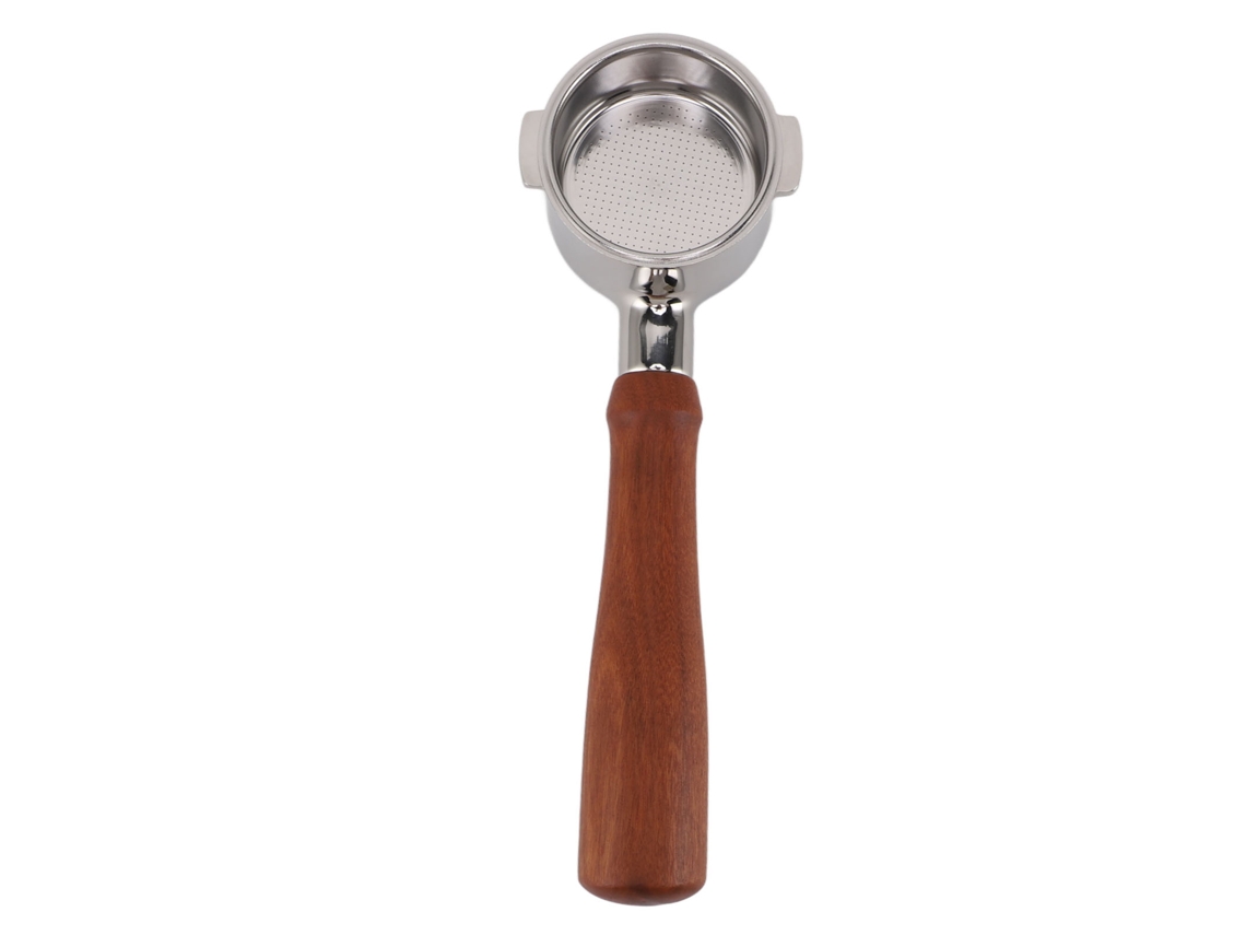 2026 Store portafilter Sin Fondo 51mm 2 Oídos Acero Inoxidable 304 Mango de Madera para Cafetera Delonghi