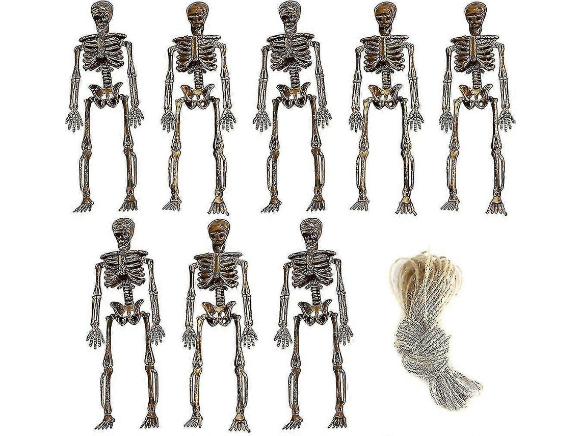 Mini Esqueletos de Halloween, Decoração de Esqueleto, Guirlanda de Esqueleto, Caveira 5,9 Polegadas