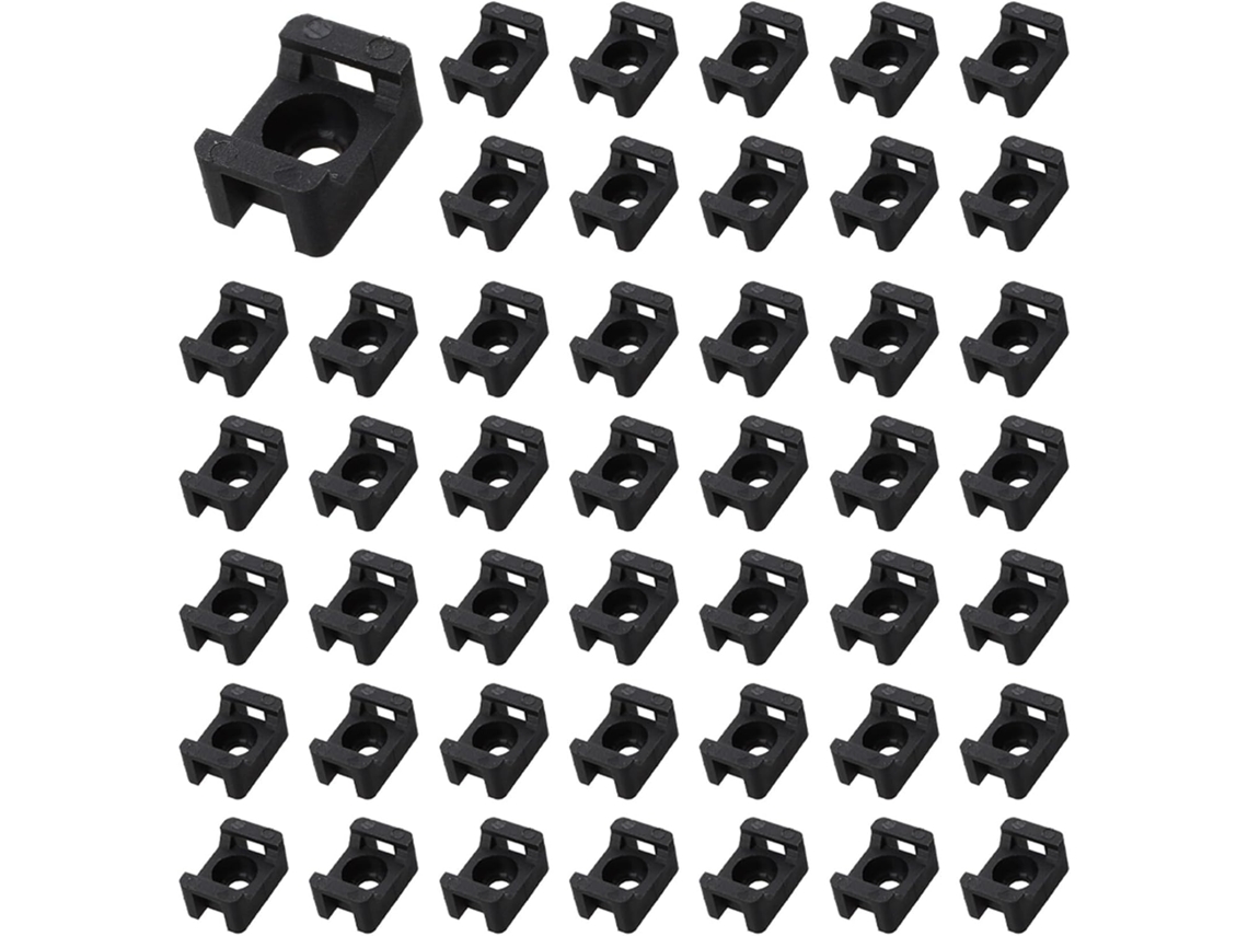 600 X Suporte de Base para Montagem de Cabos, 4,5 Mm de Largura, Preto SFUSHOS