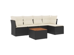 Garden Sofa Set, Garden Sofa Sets Vidaxl Preto Rattan / Vime (n/a)