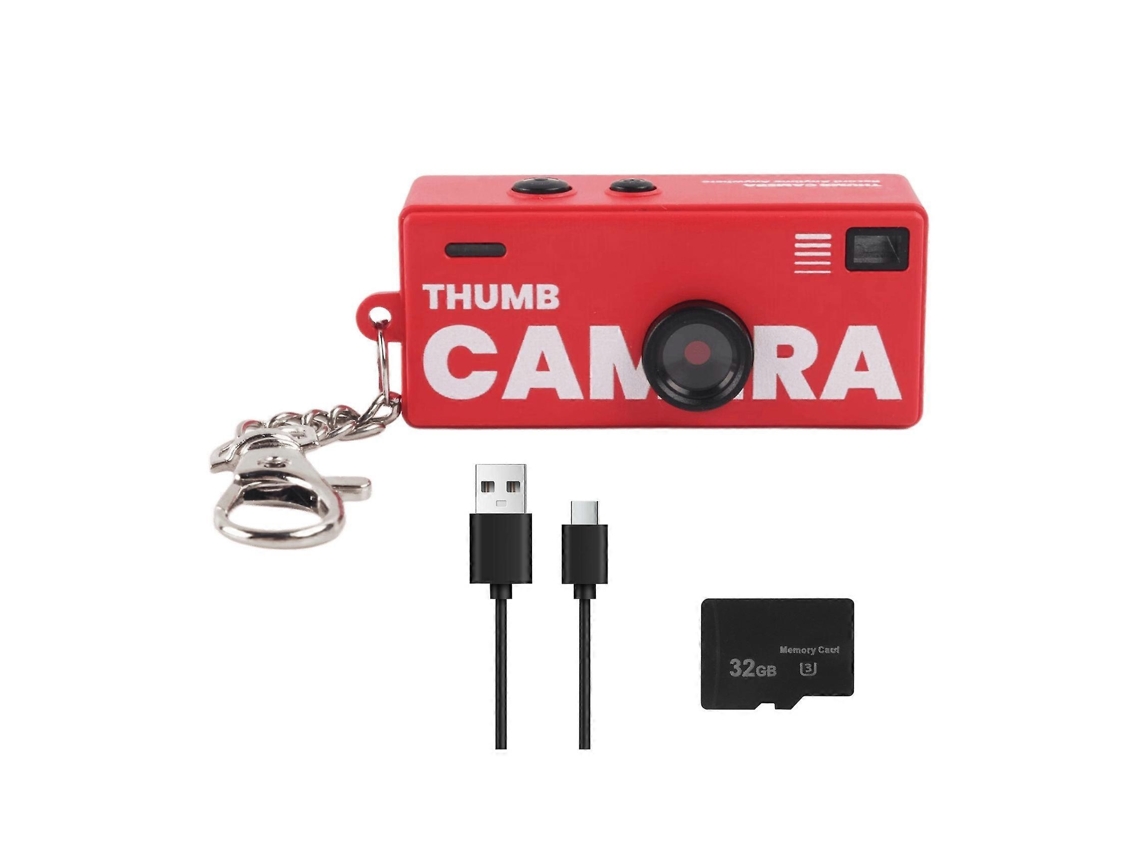 Mini Câmara De Ação Retrô 1080p Com Ecrã De 0,96 Polegadas E Cartão De 32 Gb, Amarela