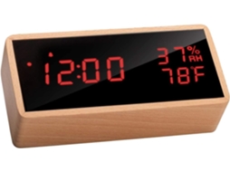 Despertador digital Brilvibera com alimentação USB e visor LED