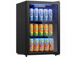 Frigorífico Bebidas 70l Vidro Duplo Led,2 Prateleiras Ajustáveis,70 Latas BTFORUS
