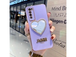 Capa de Telefone EOOCOO (espelho de Coração de Amor Roxo Proteção)