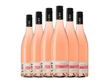 Vinho rosé UBY Rosé Vin de Pays Côtes de Gascogne (0.75 L - 6 Unidades)