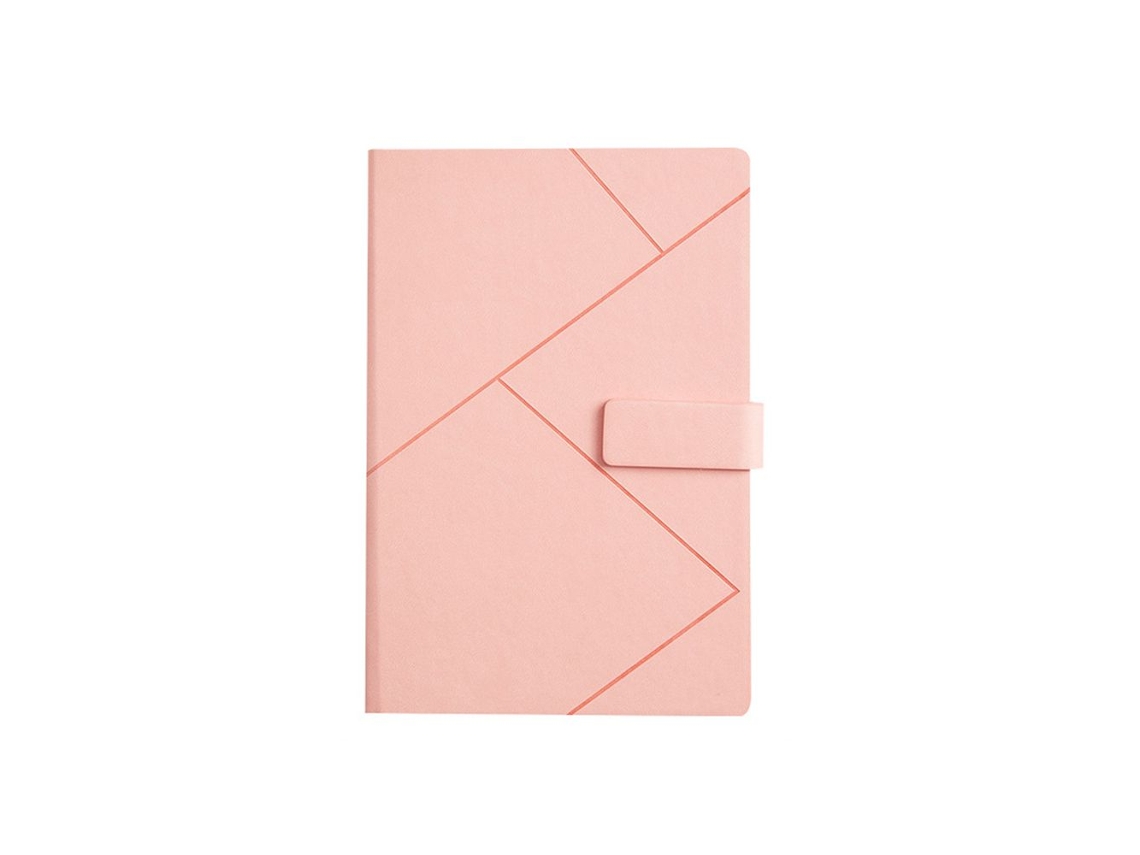 Caderno Diário Bloco De Notas A5 Rosa Rosa Brilvibera