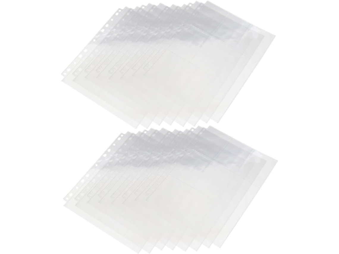 Pochettes De Classe Transparentes 50 Feuilles A4 9 Compartiments 3 Pouces Pages D'album Photo Perforées 11