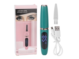 Curlador De Cílios Elétrico Com Carregamento Usb Controle Inteligente De Temperatura Aquecido Verde