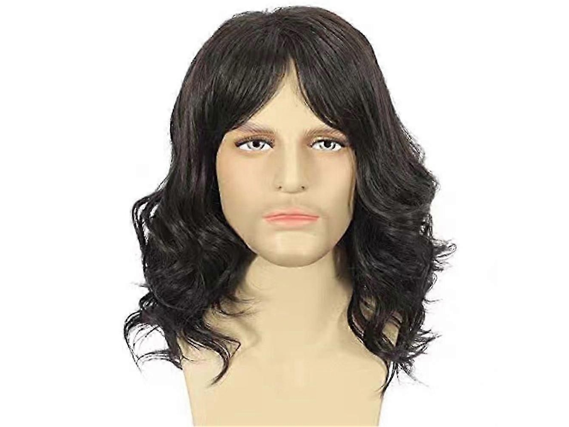 Peruca Cosplay Retrô, Peruca Rock Masculina Retrô, Peruca de Estrela do Futebol TAISHENGDA