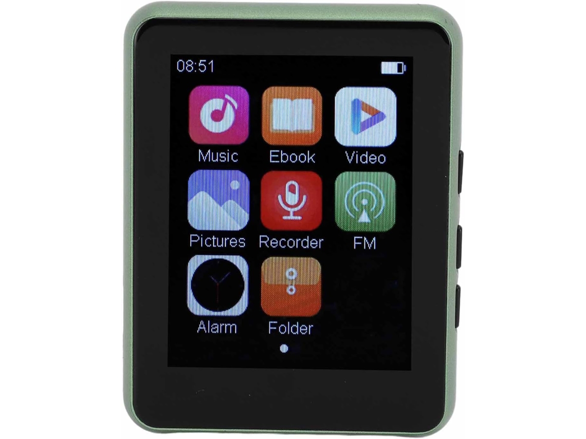 Reprodutor de MP3/MP4, Bluetooth 5.0, Tela, Alto-falante FM, Gravador com Rádio de 2/4 Vozes, Leitor de Ebooks