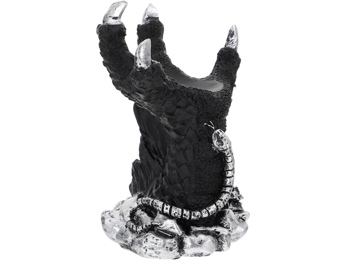 Base Balacoo Em Resina Com Garra De Dragão Prateada Para Bolas Cristal 4a 6cm, Suporte Decorativo Antiderrapante Para
