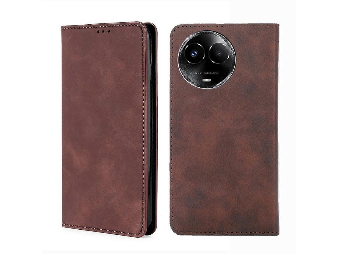 Capa De Celular De Couro Magnética Com Sensação De Pele