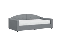 Sofá cama com Colchão 90x190 Cm Tecido Cinzento claro MAISON EXCLUSIVE