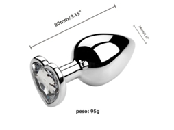 (branco M) Plug Anal De Metal Unissex, Brinquedo Para Masturbação
