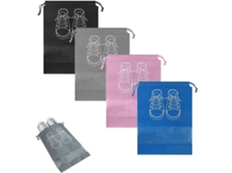 Conjunto de 4 Sacos para sapatos com cordão BRILVIBERA
