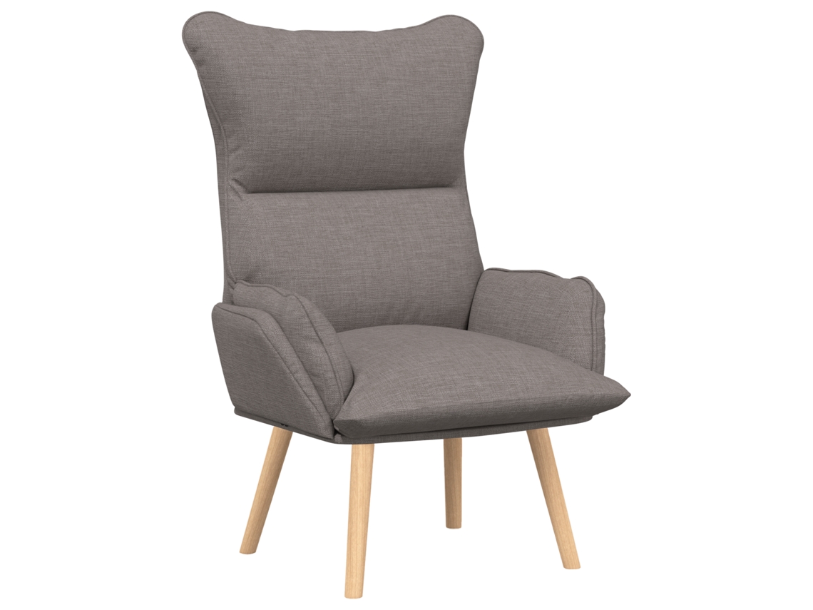 Conjunto 1 Poltrona Vidaxl Castanho-acinzentado Tecido (69 X 74 X 93 Cm)