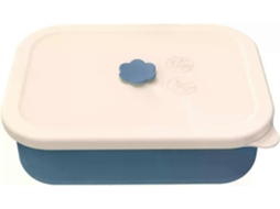 Lancheira quadrada de silicone Slowmoose, prática e versátil, pode ser levada ao micro-ondas, aquece, resfria, armazena e é portátil.