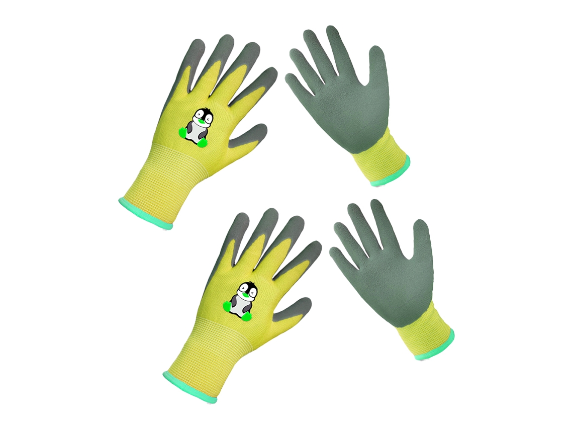 Pares De Luvas De Jardim Para Crianças Com Estampa De Desenho Animado, Luvas Protetoras Para Trabalho No Jardim