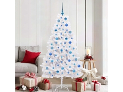 Vidaxl Árvore De Natal Articulada Artificial Branco 180 Cm Pvc E Aço