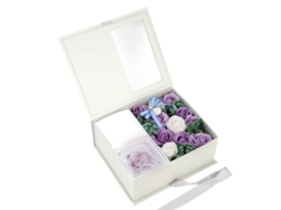 Sábão Ângel Forma Flor Rosa Artesanal Presente Romântico Roxo Caixa