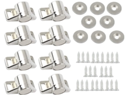 Conjunto De 8 Peças, Magnéticas Para Armários, Com Ímãs, Para Fechar Portas De Armários, Prata, 35,5* 19* 18 Mm