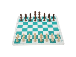 Set de Xadrez com Peças Leves, Plástico, Imitando Madeira, Tabuleiro de Pu, para Iniciantes S/MARCA