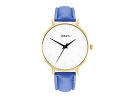 Relógio de quartzo unissex elegante e casual, ideal para presentear casais (azul)