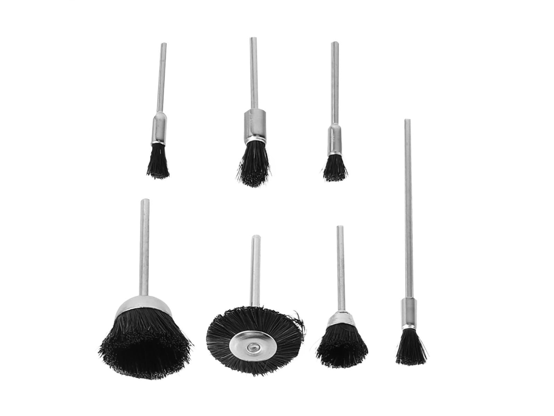 Conjunto De 8 Escovas De Cerdas De Nylon Duráveis Com Cabos E Acessórios.
