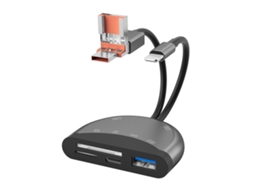 Pro usb c / tipo c 8 pinos usb para usb c / tipo c, 8 pinos, 3 usb, tf e leitor de cartão XIAOMOYU