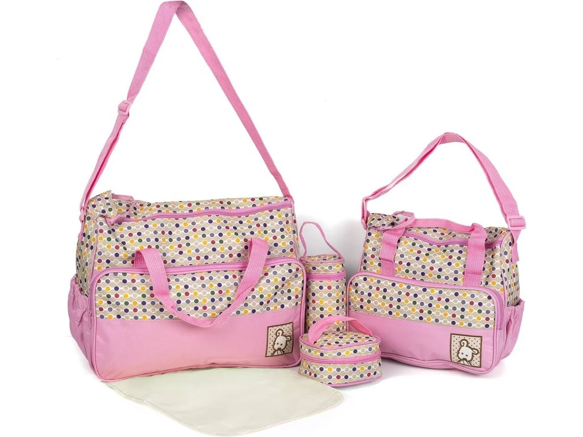 Conjunto de Bolsas CLARA BABY 5 peças Rosa