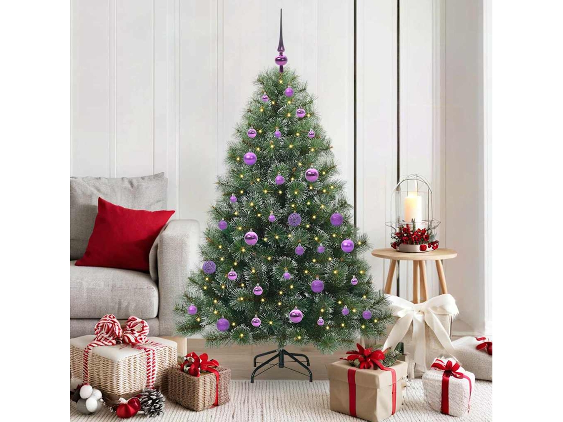 Vidaxl Árvore De Natal Artificial Com 150 Leds Verde 150 Cm Pe E Pvc