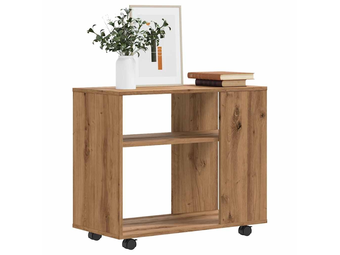 Vidaxl Mesa De Apoio 70x35x55 Cm Derivados Madeira Carvalho Artisiano