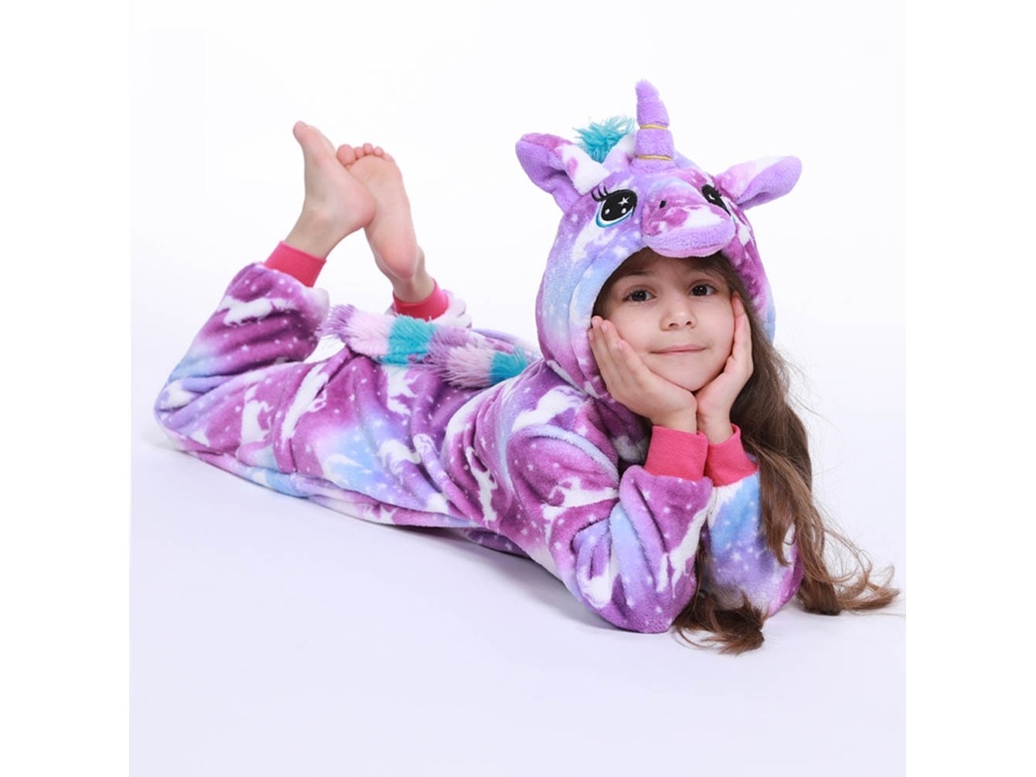 Pijama SLOWMOOSE Inverno Meninos Costura Crianças Cosplay Costura Onesie  Unicórnio Pijama Pijama para Meninas 4-12 Anos L03 - 4T (La39 - 10)