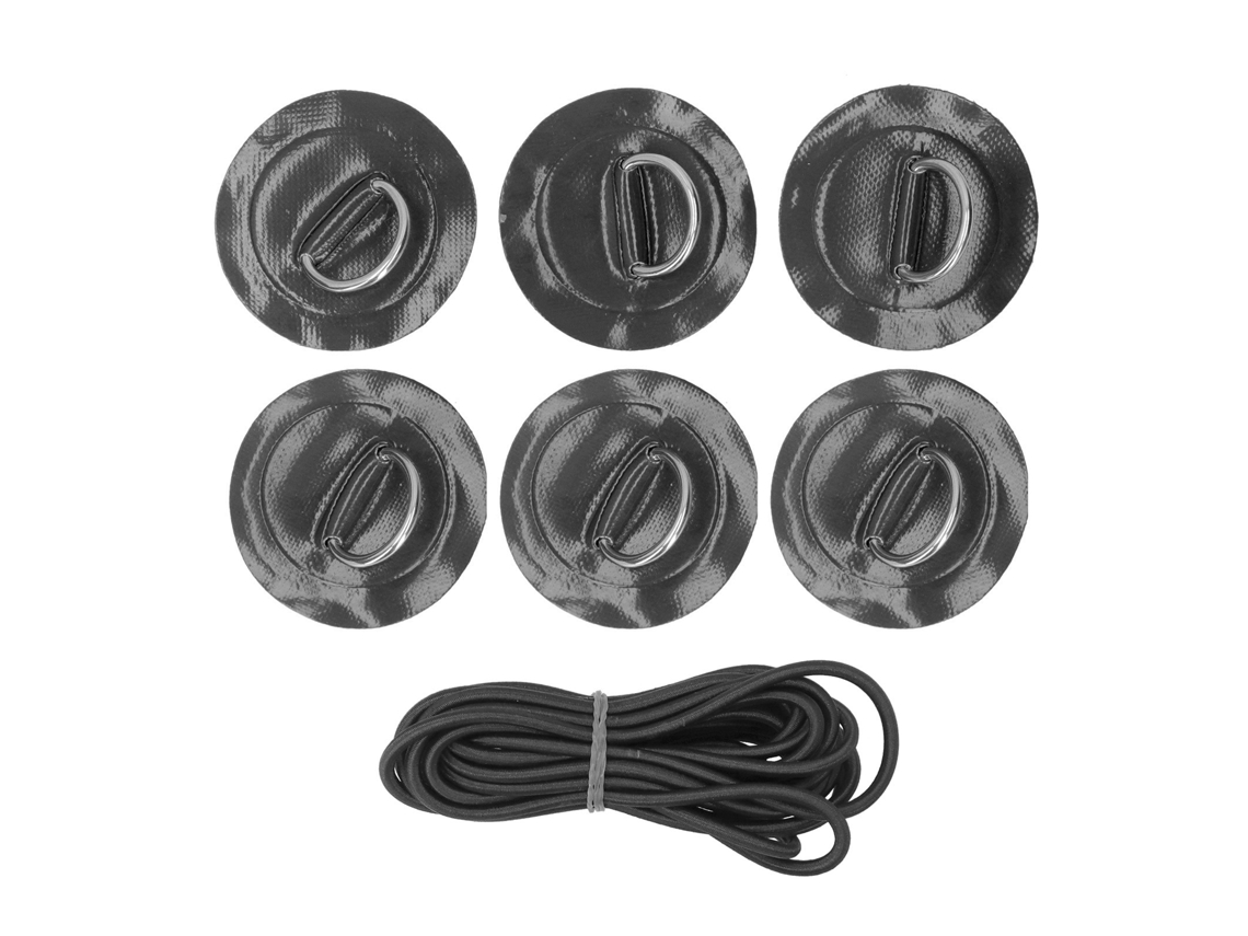 Tiras Elásticas Com Fivela, 6 Unidades, Preto, Para Fixação