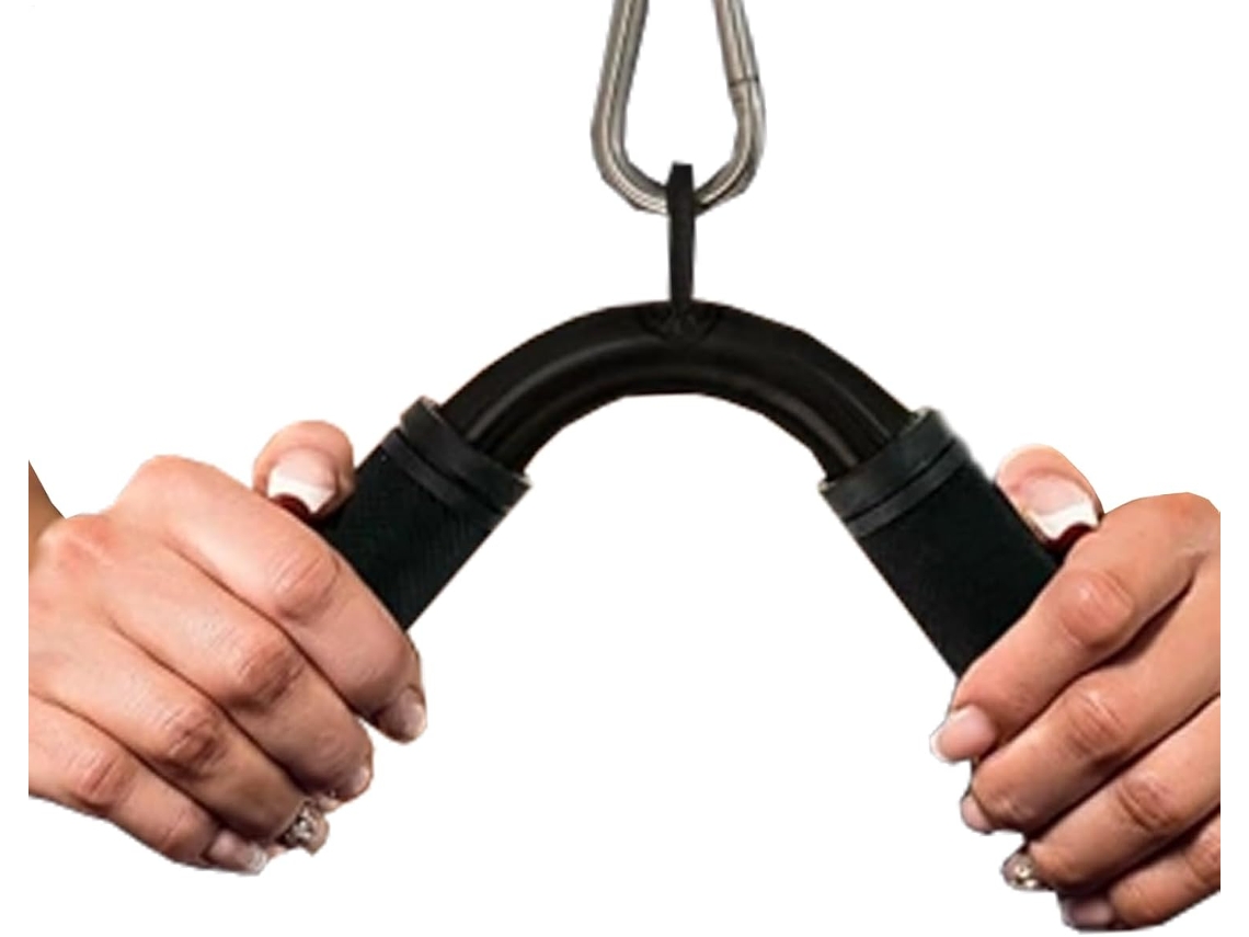 Barra Em V Para Exercícios Com Cabo, Pegas De Aço Revestimento