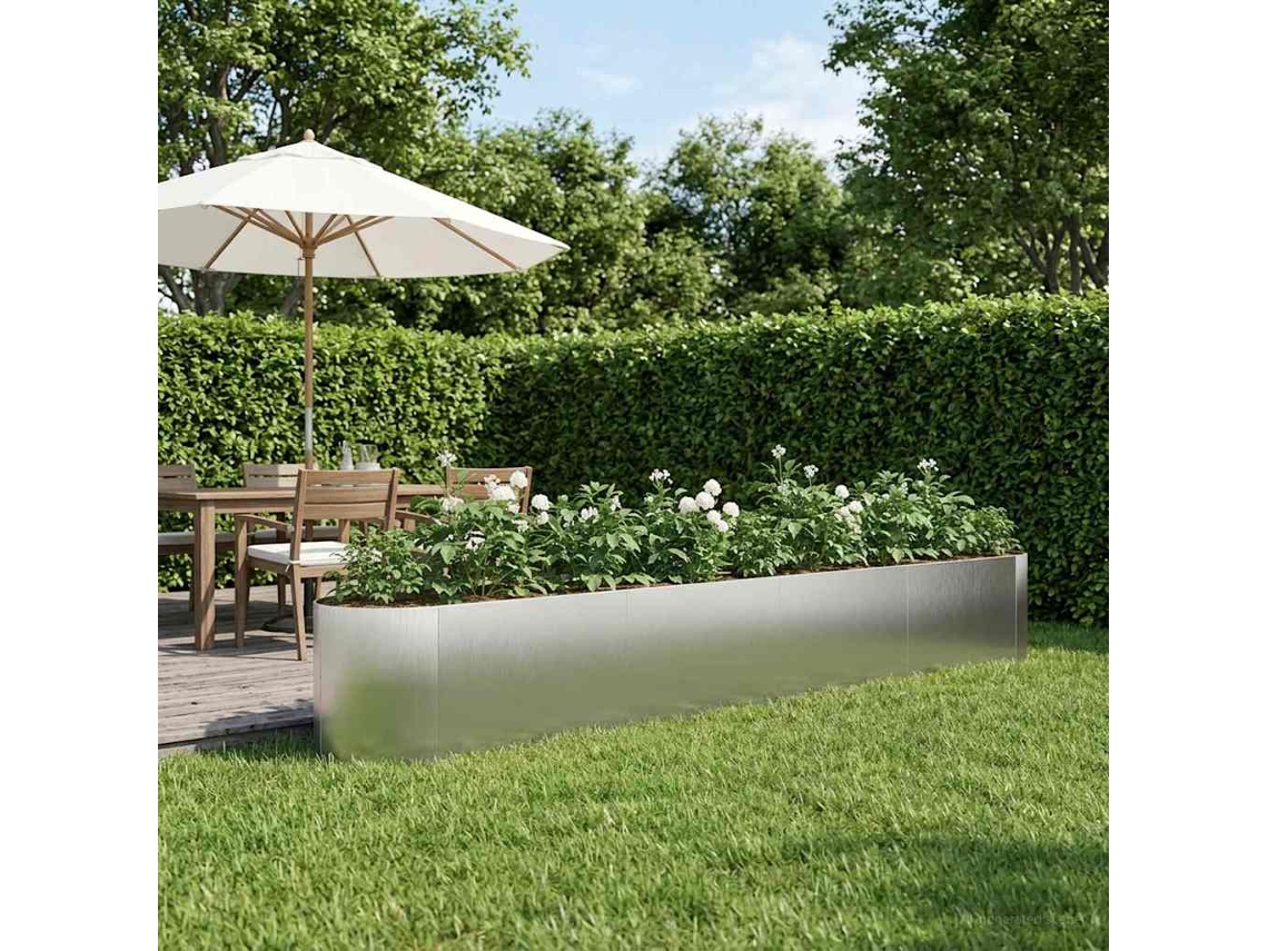 Vidaxl Cama De Jardim Elevada Aço Inoxidável 380 X 40 X 40 Cm Aço