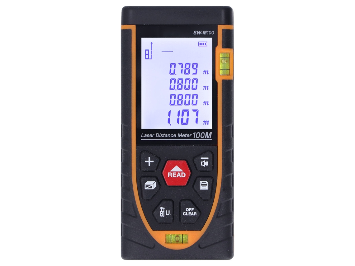 Medidor A Laser De Distância 100m Com Lcd Hd Preciso