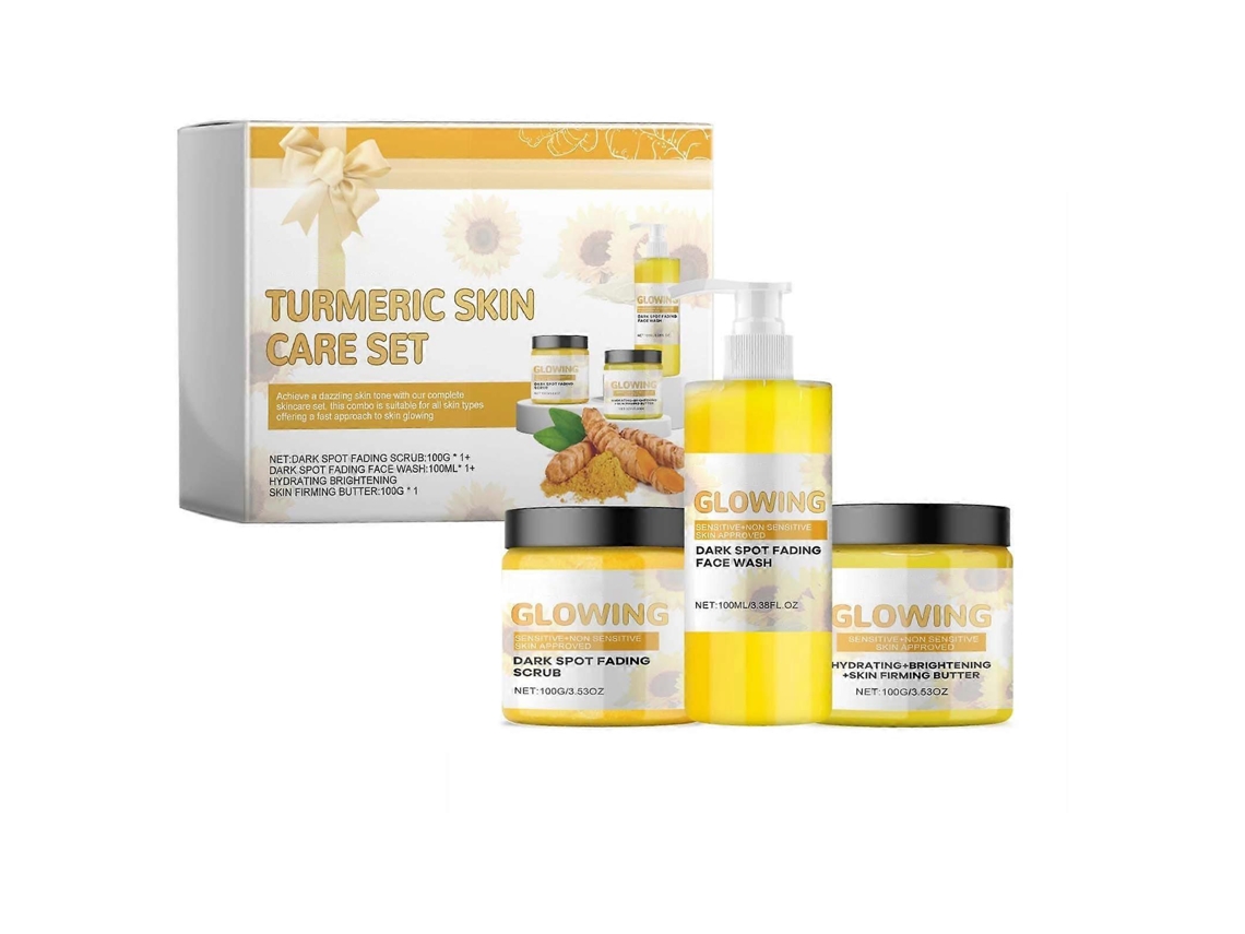 Kit Esfoliante E Limpador Facial De Cúrcuma: Esfoliação E Hidratação Naturais (100 Ml)