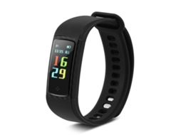 Pulseira Inteligente S9 preta EOOCOO monitoramento cardíaco e Bluetooth