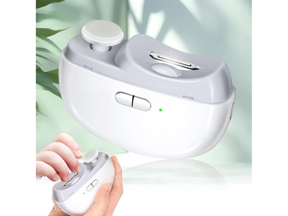 Tesoura Elétrica para Unhas com Luz e 2 Velocidades, Recarregável Segura para Cuidadores, Idosos, Crianças