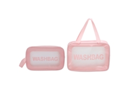 Bolsa Maquiagem Transparente E Clara Portátil Para Mulheres
