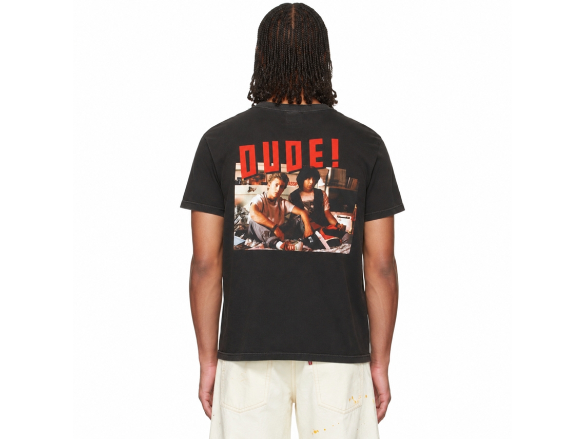Rockinstone Bill And Ted Dude Black Adult T-shirt Size:xxl