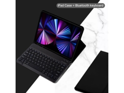Capa de Teclado Bluetooth para Ipad Magnético Dividido com Ranhura para Canetapro 13In M4 2024 Preto