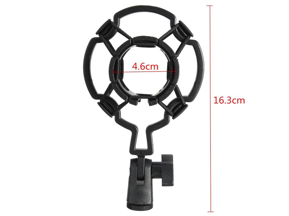 Suporte Anti-shock Para Microfone Universal De Plástico Para Estúdio Com Clip Para Microfone Condensador De Grande Diafragma