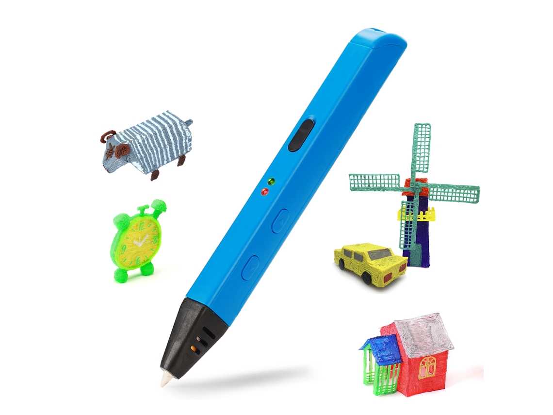 Caneta De Impressão 3d Com Filamento 1.75mm Abs Pla Ajuste De Temperatura Velocidade Presente De Natal Diy Para Crianças E Adultos