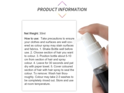 Spray De Cor Temporária Para Cabelo Festivais Rápido