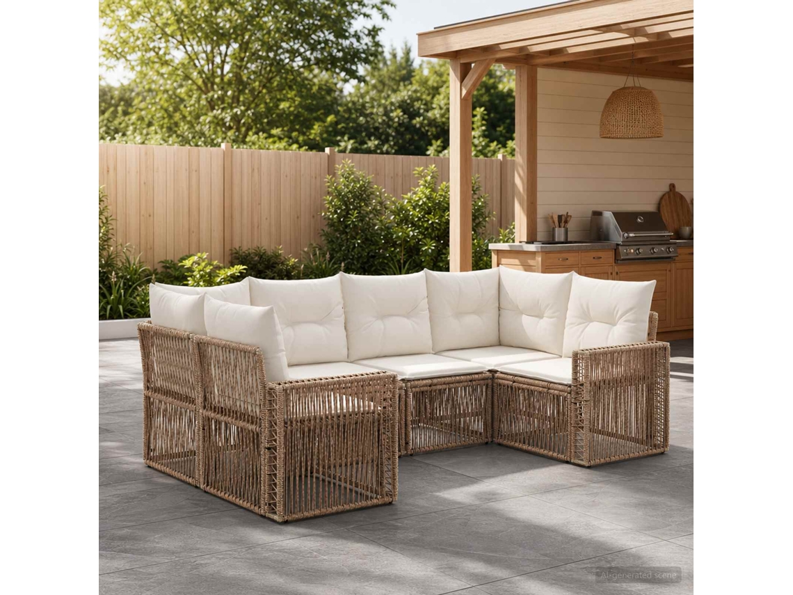 Vidaxl Conjunto De Sofá De Jardim 6 Unid. 6-número De Lugares
