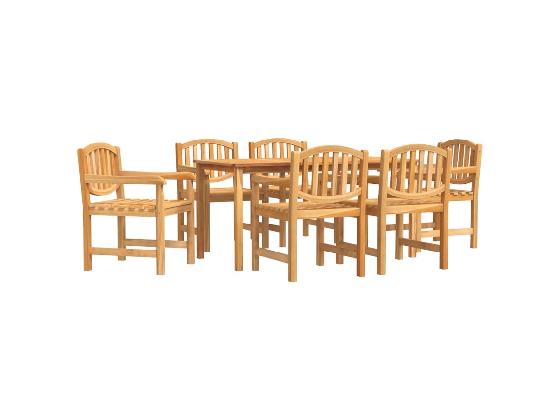 Garden Dining Set, Garden Dining Sets Vidaxl Marrom Madeira (mesa Com 160 Cm De Comprimento)