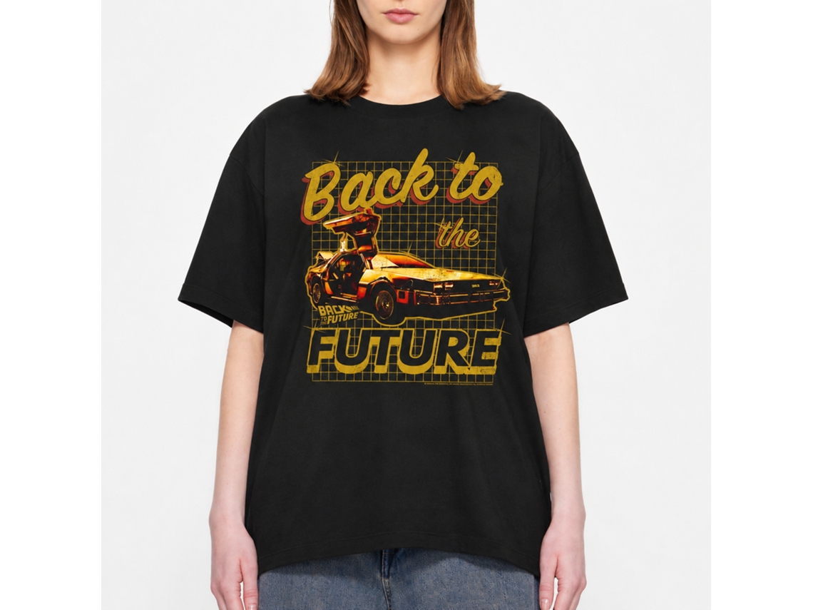 Rockinstone Back To The Future Movie By Bttf Black Adult T-shirt Size:s