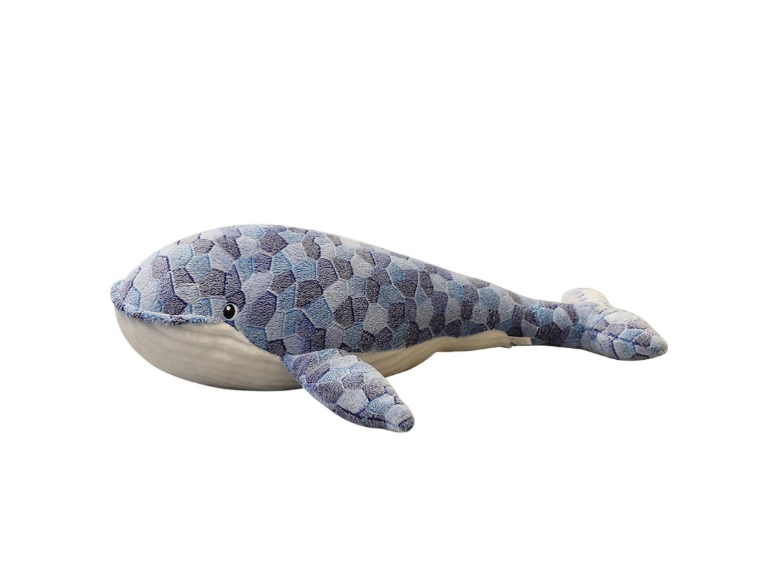 Almofada de pelúcia baleia azul Ats, brinquedo de pelúcia para abraçar, presente para crianças.